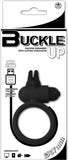 Buckle Up - USB Silicone Rabbit Cockring (Black)