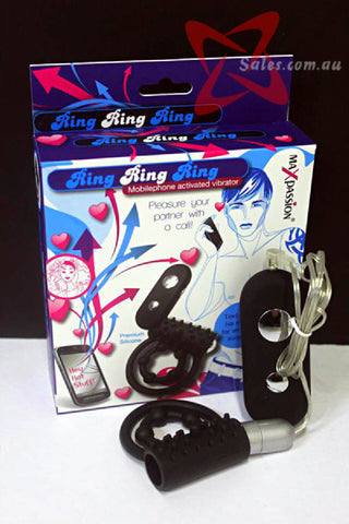 Mobilephone Activated Vibrating Cock Ring Pleasure Adult Sex Toy