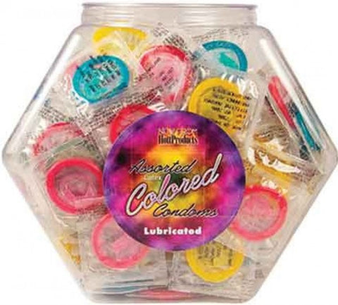 Colored Condoms - (144 X Assorted Bowl)