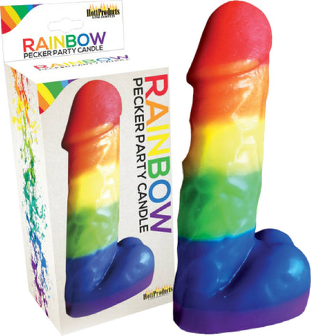 Rainbow Pecker Party Candle Sex Adult Pleasure Orgasm