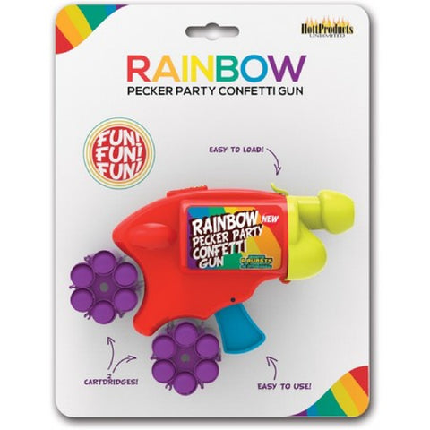 Rainbow Pecker Party Confetti Gun Sex Adult Pleasure Orgasm