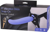 9" Vibrating Dildo Strap-On Remote Control (Violet)