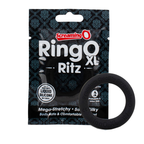 RingO Ritz XL (Black) Cock Ring Bondage Sex Adult Pleasure Orgasm