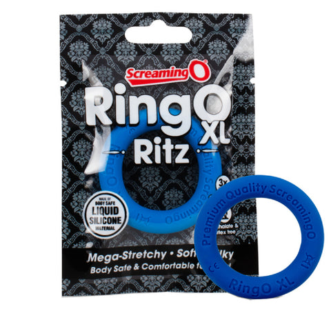 RingO Ritz XL (Blue) Cock Ring Bondage Sex Adult Pleasure Orgasm
