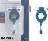 Infinity - Vibrating Cockring With Dangling Ball (Blue)
