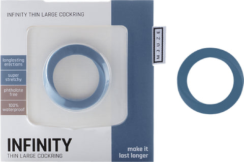 Infinity - Thin - Large Cockring (Blue) Sex Toy Adult Pleasure