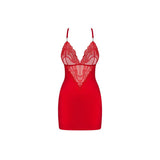 Lace Chemise and Thong 828 Red