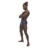 Male Power Sexagon Micro V Thong Blue