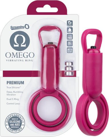 OMEGO Vibrating Ring (Merlot) Adult Sex Toy Pleasure Orgasm