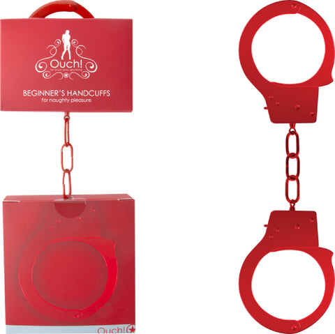 Beginner's Handcuffs (Red) Bondage Sex Toy Adult Pleasure