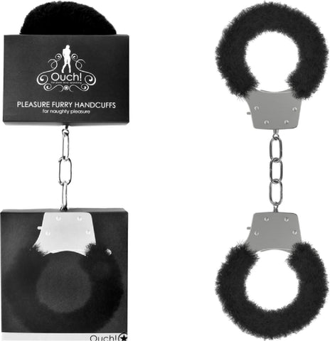 Pleasure Handcuffs Furry (Black) Sex Toy Adult Pleasure Orgasm
