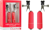 Vibrating Nipple Clamps (Red)