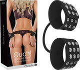 Silicone Cuffs (Black) Bondage Vibrator Sex Adult Pleasure Orgasm