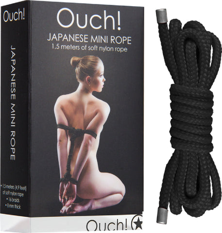 Japanese Mini Rope - 1.5m (Black) Sex Toy Adult Pleasure