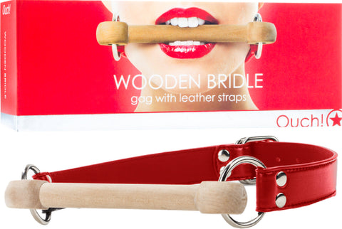 Wooden Bridle (Red) Lube Sex Toy Adult Orgasm Pleasure