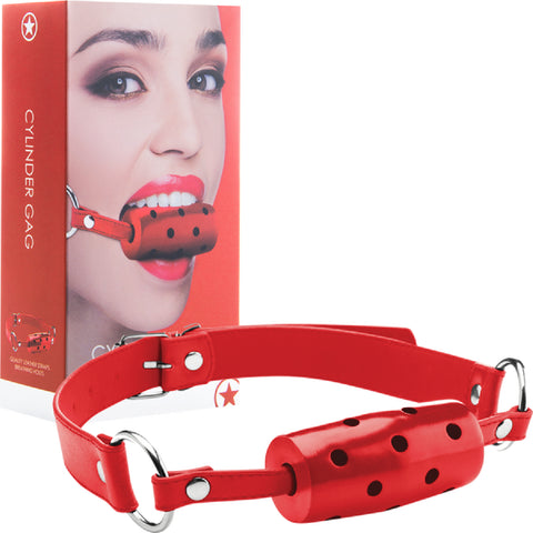 Cylinder Gag (Red) Sex Toy Adult Pleasure