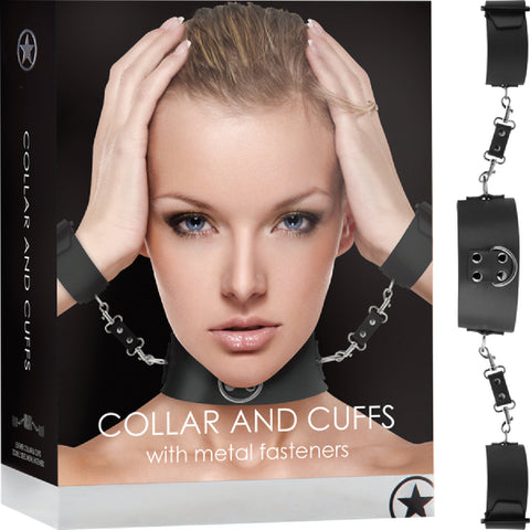 Collar With Cuffs (Black) Sex Toy Adult Pleasure