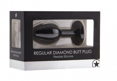 Regular Diamond Butt Plug (Black)