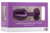 Large Diamond Butt Plug (Purple)