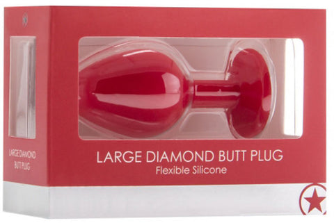 Large Diamond Butt Plug (Red)