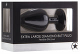 Extra Large Diamond Butt Plug (Black)