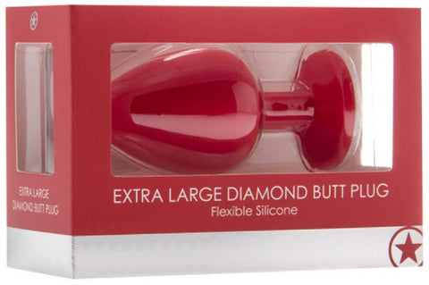 Extra Large Diamond Butt Plug (Red)