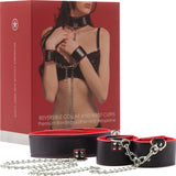 Reversible Collar And Wrist Cuffs (Red) Bondage Sex Adult Pleasure Orgasm