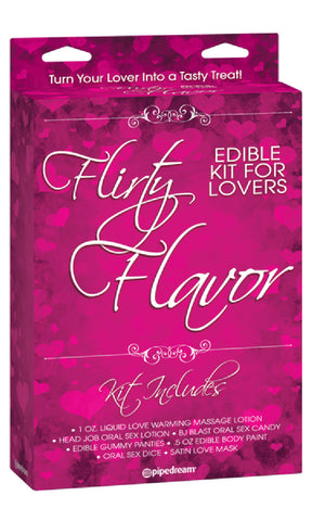 Flirty Flavor, Edible Kit For Lovers Sex Toy Adult Pleasure
