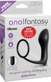 Ass-Gasm Cockring Vibrating Plug (Black)