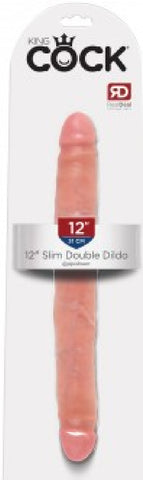 12" Slim Double Dildo (Flesh)