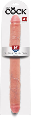 16" Thick Double Dildo (Flesh)