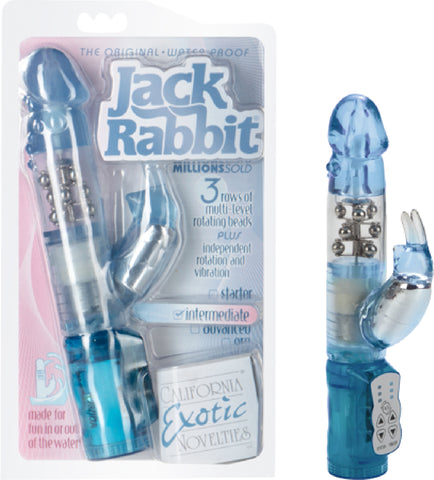 Waterproof Jack Rabbit (Blue) Dildo Vibrator Sex Toy Adult Orgasm