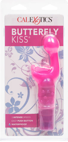 Butterfly Kiss Multi Vibrator Dildo Sex Toy Adult Pleasure (Pink)
