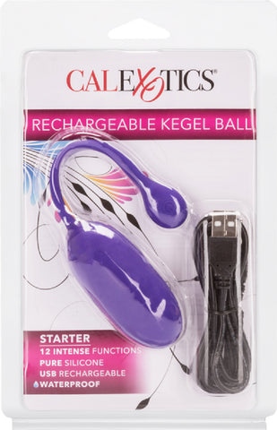 Rechargeable Kegel Ball Starter Pelvic Strength Sex Toy Adult PLeasure (Purple)