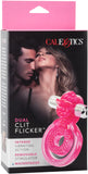 Dual Clit Flicker Cock Ring Sex Play Adult Toy Pleasure (Pink)