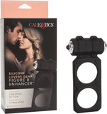 Silicone Lovers Gear Figure 8 Erection Enhancer Cock Ring Sex Toy Adult  (Black)