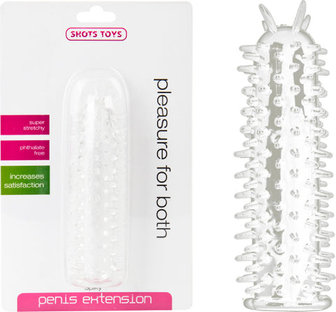 Spiky Penis Extension (Transparent) Sex Adult Pleasure Orgasm