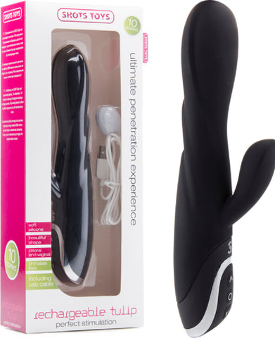 Rechargeable Tulip (Black) Vibrator Dildo Sex Adult Pleasure Orgasm