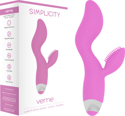VERNE G-Spot & Clitoral Vibrator (Pink)