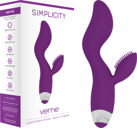VERNE G-Spot & Clitoral Vibrator (Purple)