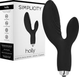 HOLLY G-Spot + Clitoral Vibrator (Black) Sex Toy Adult Pleasure