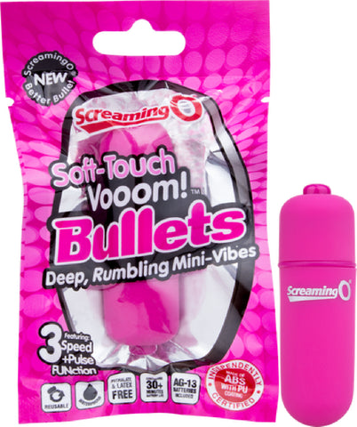 Vooom Bullet Soft-Touch (Pink) Vibrator Dildo Sex Toy Adult Orgasm