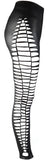 Stretch Wetlook Cut Out Leggings Black