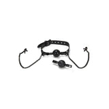 Whip Smart Diamond Ball Gag w Nipple Clips Black