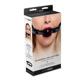 Whip Smart Diamond Deluxe Ball Gag Black