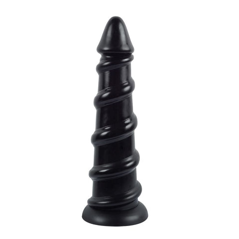 Spiral Cone Butt Plug Black