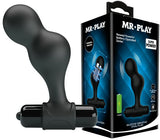 Silicone Anal Vibro Plug (Black)