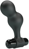 Silicone Anal Vibro Plug (Black)