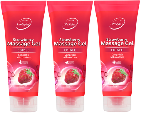 Strawberry Massage Gel (3 X 200g) (Exp July 23)