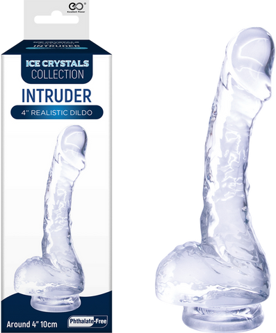 Intruder 4" Realistic Dildo (Clear)